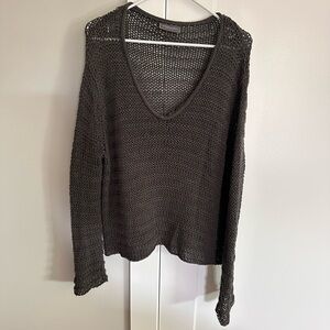 Wooden Ships Gray Vneck Sweater